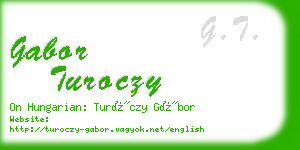 gabor turoczy business card